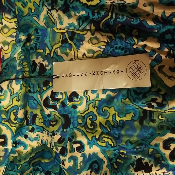 WAS $72. ENDLESS KNOT ART 100% Fully lined Nylon A-line Midi Skirt - Picture 6 of 15